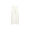 Solid Color Logo Straight-Leg Casual Sport Pants Women Bottoms White DQ5616-133
