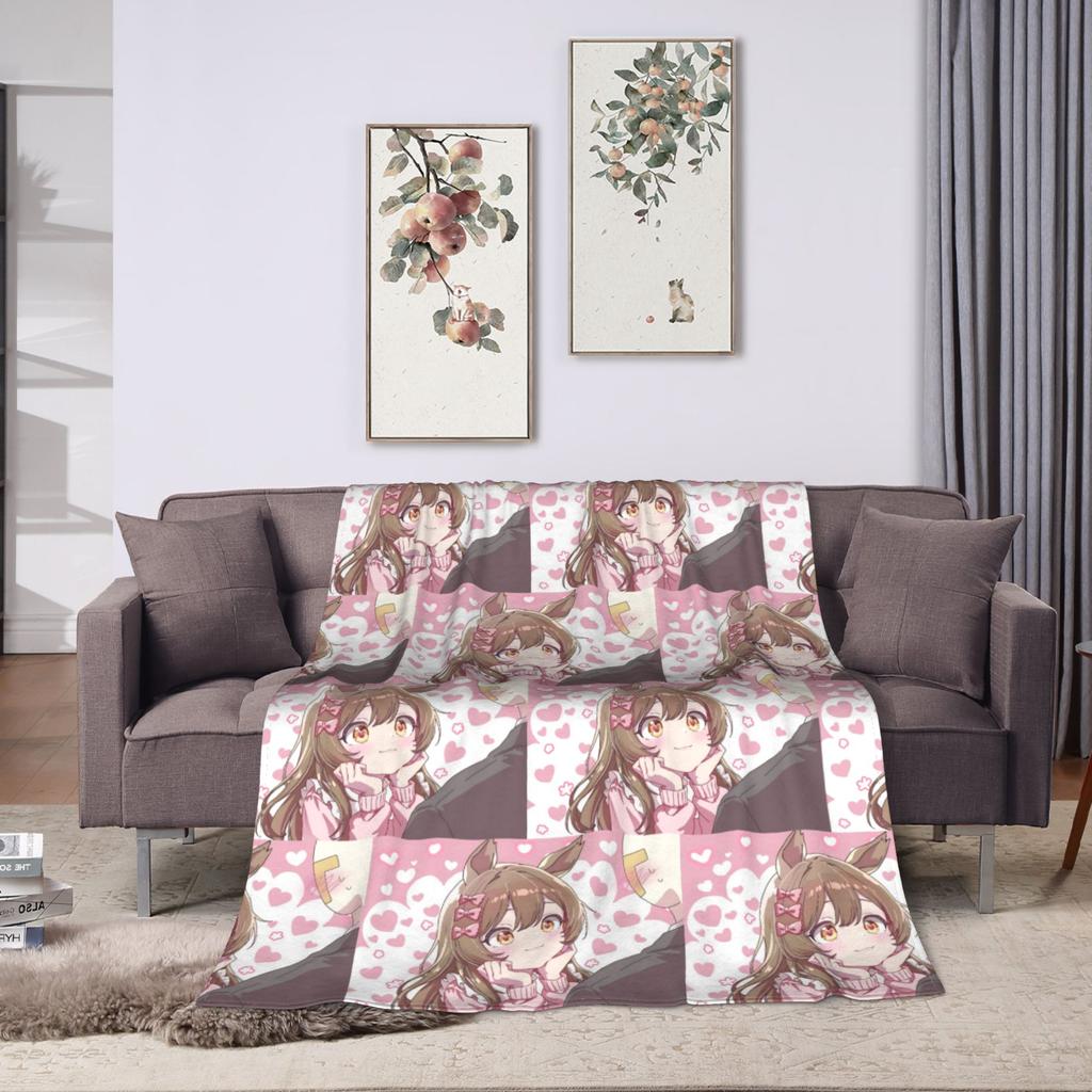 Smart Flacon Umamusume Pretty Derby Blanket Flannel Print Multi-function Super Soft Throw Blanket for Home Car Bedspreads