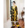 Vintage Palace Style Pajamas Set High-end Nightgown Skin-friendly Nightgown Home Dress Bathrobe Spring and Autumn