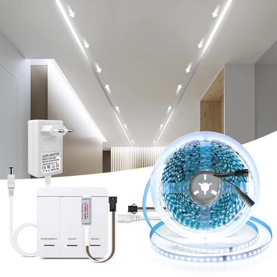 24 В 120 светодиодов/м Потолочные беговые светодиодные фонари Лампа Лента Светодиодная лента SMD2835 + WS2811 IC Эффект струящейся воды