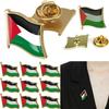 1-20PCS Palestine Flag Pin Badge Stainless Steel Palestineflag Pin Lapel Badge Palestine National Enamel Brooch Badge Armband