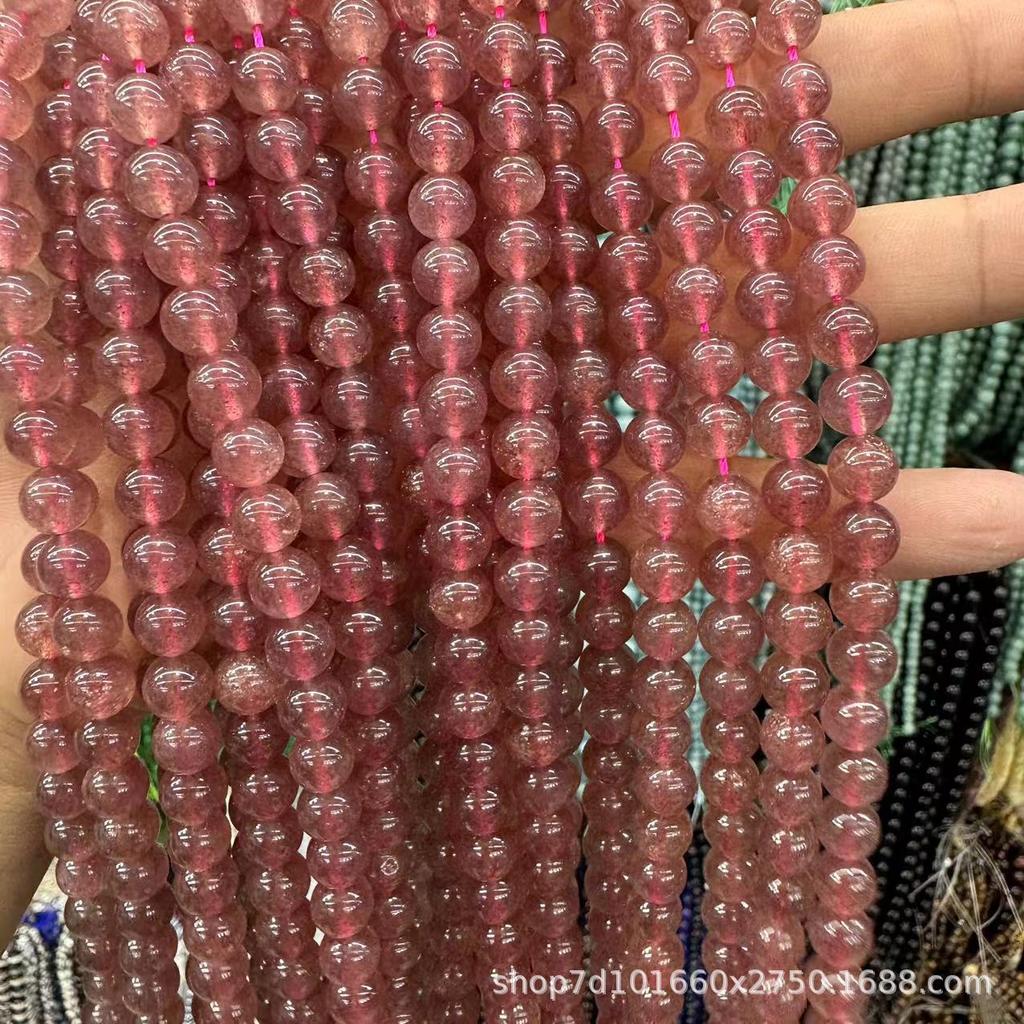 Натуральный Клубничный Кварц Круглые Свободные Бусины - Популярные DIY Ювелирные Аксессуары.