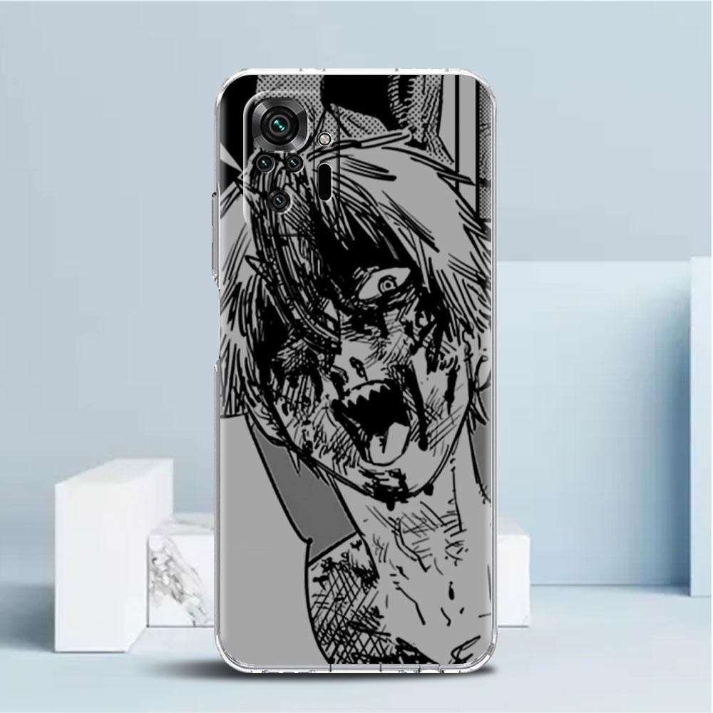 Chainsaw Man Cool Case For Xiaomi Redmi Note 11 Pro 10 9 9S 8 8T 7 9A 9C 9T 10 10C K40 Clear TPU Soft Phone Cover