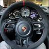 Бежевый Нескользящий Кожаный Чехол на Руль 100% Совместимость с Porsche Macan 2015- Cayenne 718 911 Автоаксессуар