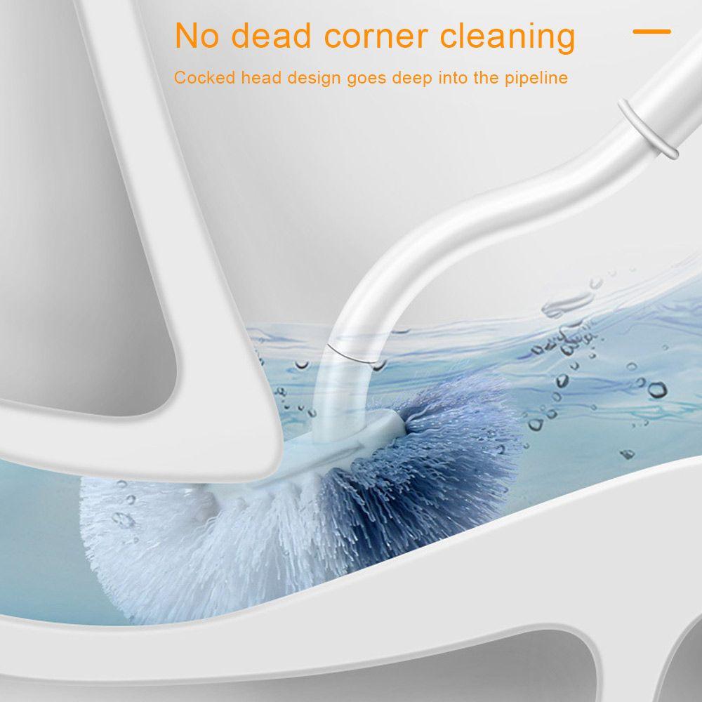 Home Long Handle Plastic Bathroom Cleaning Tools Punch-Free Toilet Brush Cleaning Holder