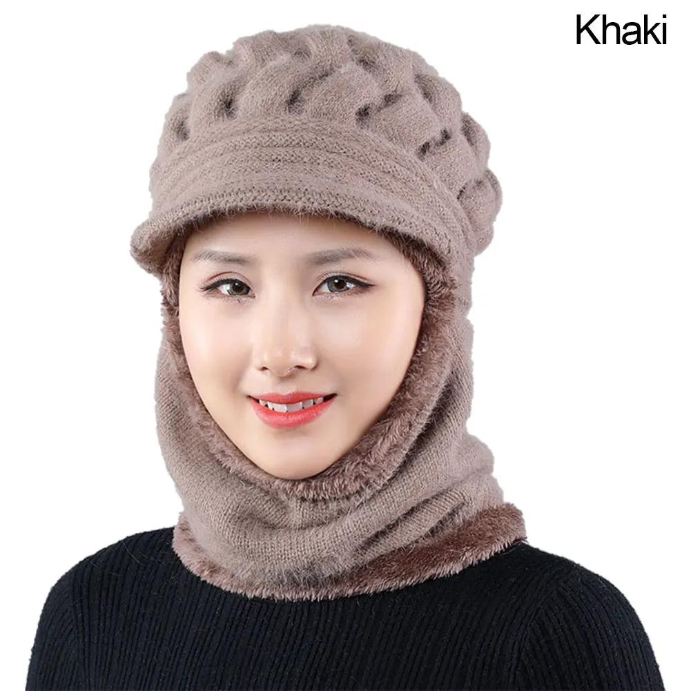 Winter Hat One-piece Beanies Hats Winter Beanies For Men Women Wool Scarf Caps Balaclava Mask  Bonnet Knitted Hat