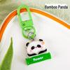 Cute Cartoon Panda Resin Keychain for Students - Perfect Schoolbag Pendant & Gift