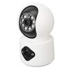 Security Camera Dual Lens HD Night Vision 2 Way Intercom Smart Indoor Camera 100‑240V EU Plug