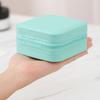 Compact Design Portable Jewelry Box Zipper Closure Jewelry Organizer  Jewelers Case