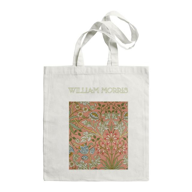 Сумка-тоут для покупок, винтажная сумка с листьями и цветами, Уильям Моррис, многоразовая сумка на плечо, складная модная холщовая сумка для покупок большой вместимости