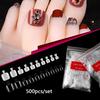 500Pcs Artificial Acrylic Toe False Nails Tips Clear Foot Fake Nails Manicure