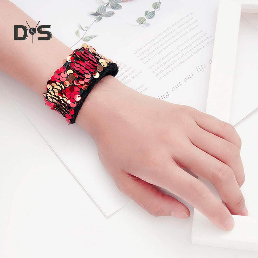 Блестящий детский браслет с блестками и браслетом, повязка на голову, подарок для вечеринки