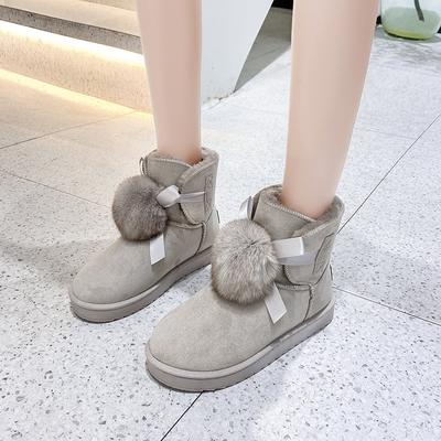 Женские зимние сапоги, меховая шерстяная обувь, супер теплые плюшевые сапоги, большие размеры 35-40