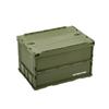 Капитан Олень (КАПИТАН ОЛЕНЬ) Складной контейнер Oricon, FD контейнер, с крышкой с замком, вместимость 50 л, сделано в Японии, оливковый, UL-1082