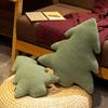 Festive Christmas Tree Plush Pillow With Padded Pp Cotton Filling For Sofa Decor