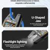 Automatic Digital Multimeter Portable AC/DC Current Voltage Resistance Capacitance Rechargeable NCV Clamp Meter Diode Tester U-shaped Pliers Burnproof