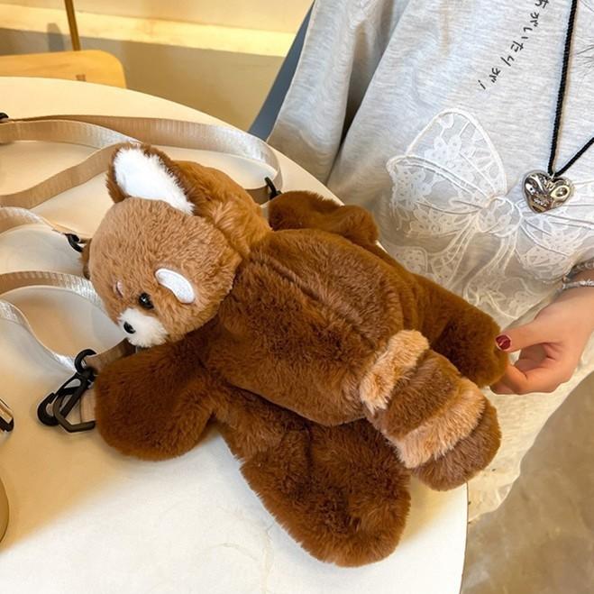 Плюшевый Енот Милая Одноплечевая Сумка Кроссбоди Мультяшная Уличная Подарки Детям