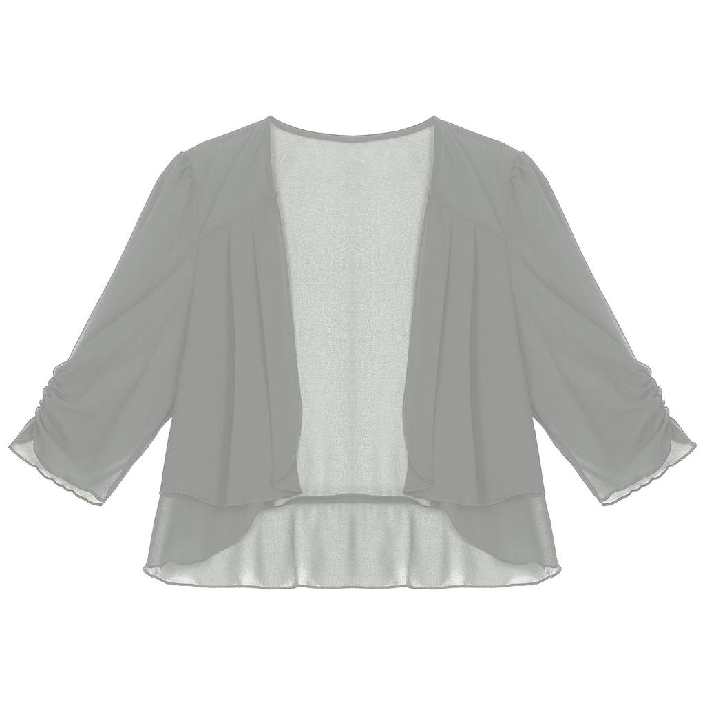 Модный женский укороченный кардиган с половиной рукавом, болеро, шифоновые накидки для вечерних платьев