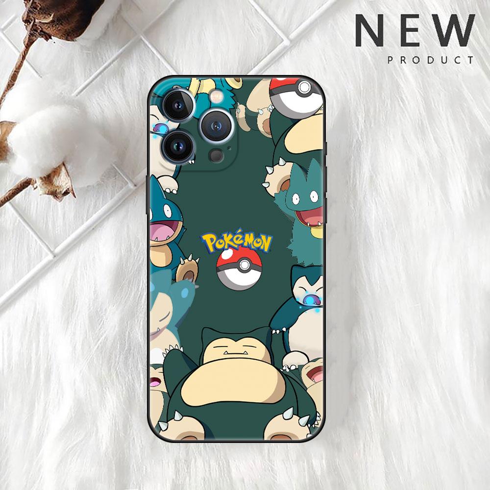 Чехол для Apple iPhone 11 13 14 12 Pro 7 Plus XR X XS Max 6 6S 13Pro Max черный силиконовый чехол для телефона Pika Pokemoon Cute