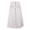 Jarel Beige Mid-length Buttoned Skirt for Women