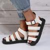 Roman Style Women's Sandals Open Toed Beach Shoes Thick Soled Fish Mouth Sandals Comfortable Casual Sandals