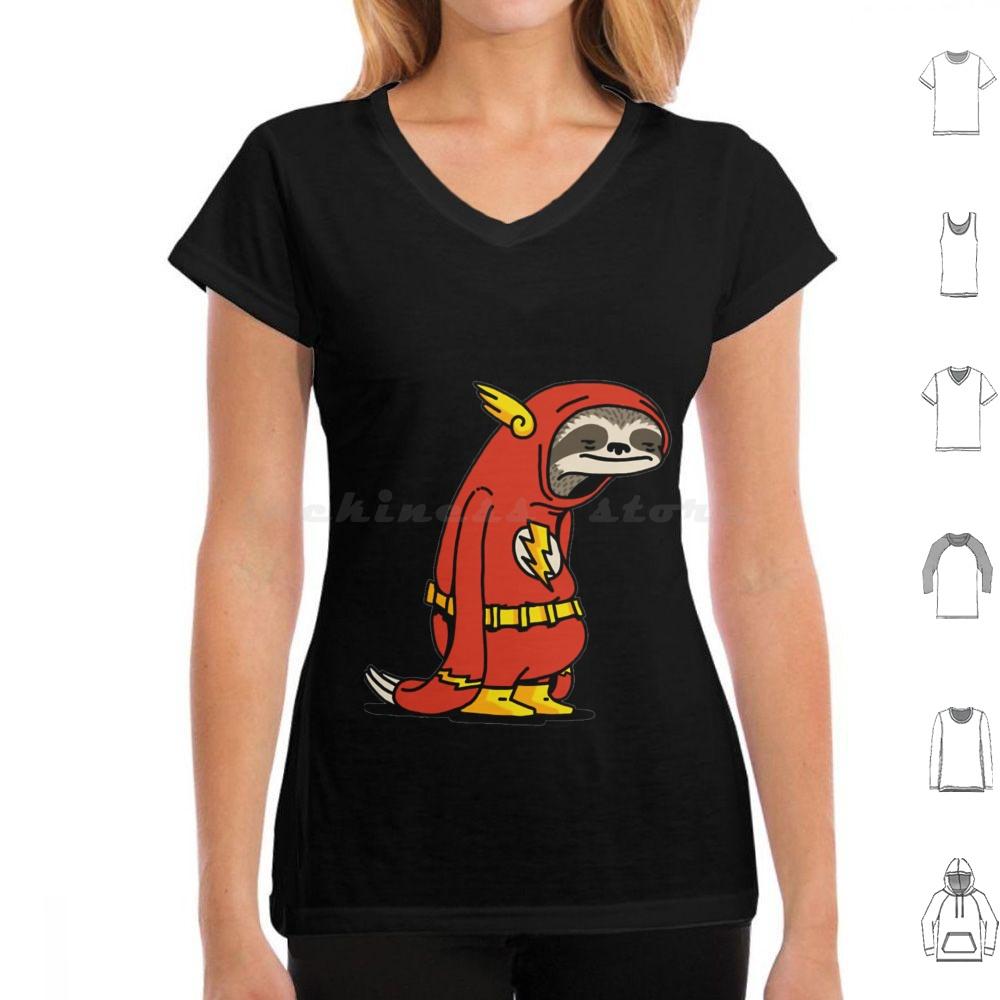 Flash Sloth Funny Superhero T Shirt Big Size 100 Cotton Flash Sloth Funny Superhero