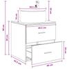 Wall Mounted Washbasin Cabinet Smoked Oak 49.5 x 44.5 x 66 cm
