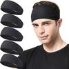 Men Women Sports Headband Sweatband Stretch Elastic Gym Fitness Running Yoga Headwrap Breathable Quick-Dry Absorbent Hair Bands