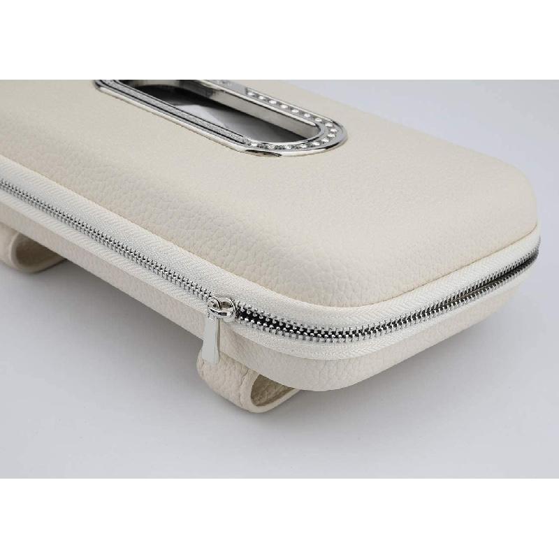 Автомобильный держатель для салфеток, держатель для салфеток на солнцезащитный козырек, держатель для салфеток на козырек автомобиля, роскошный кожаный держатель для салфеток на спинку сиденья (бежевый)