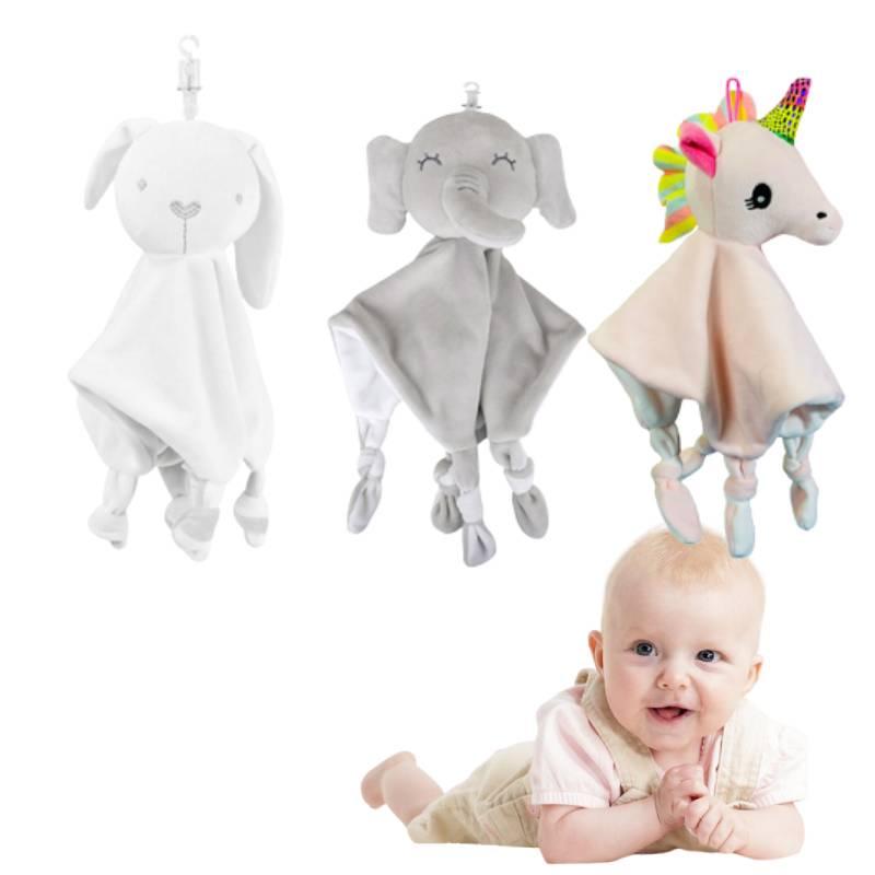 Bbsky Infant And Toddler Pacifier Blanket With Animal Design