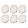 6x Имитация агатовой пластины для кристальных подставок, подставок для чашек, подвесок, белая