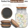 Regular Mouth and Wide Mouth Wooden Mason Jar Lids for Ball/Mason Jars, Reusable Acacia Wood Mason Jar Lids with Airtight Silicone Seal Perfect