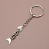 Minimalist Fishbone Keychain Pendant