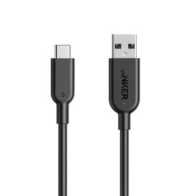 Кабель Anker PowerLine II совместим с Galaxy S10 S9 iPad Pro iPad Air 5 Air и другими устройствами USB-C и USB-A 3.1(Ген2) (0,9 м Черный) [USB-IF