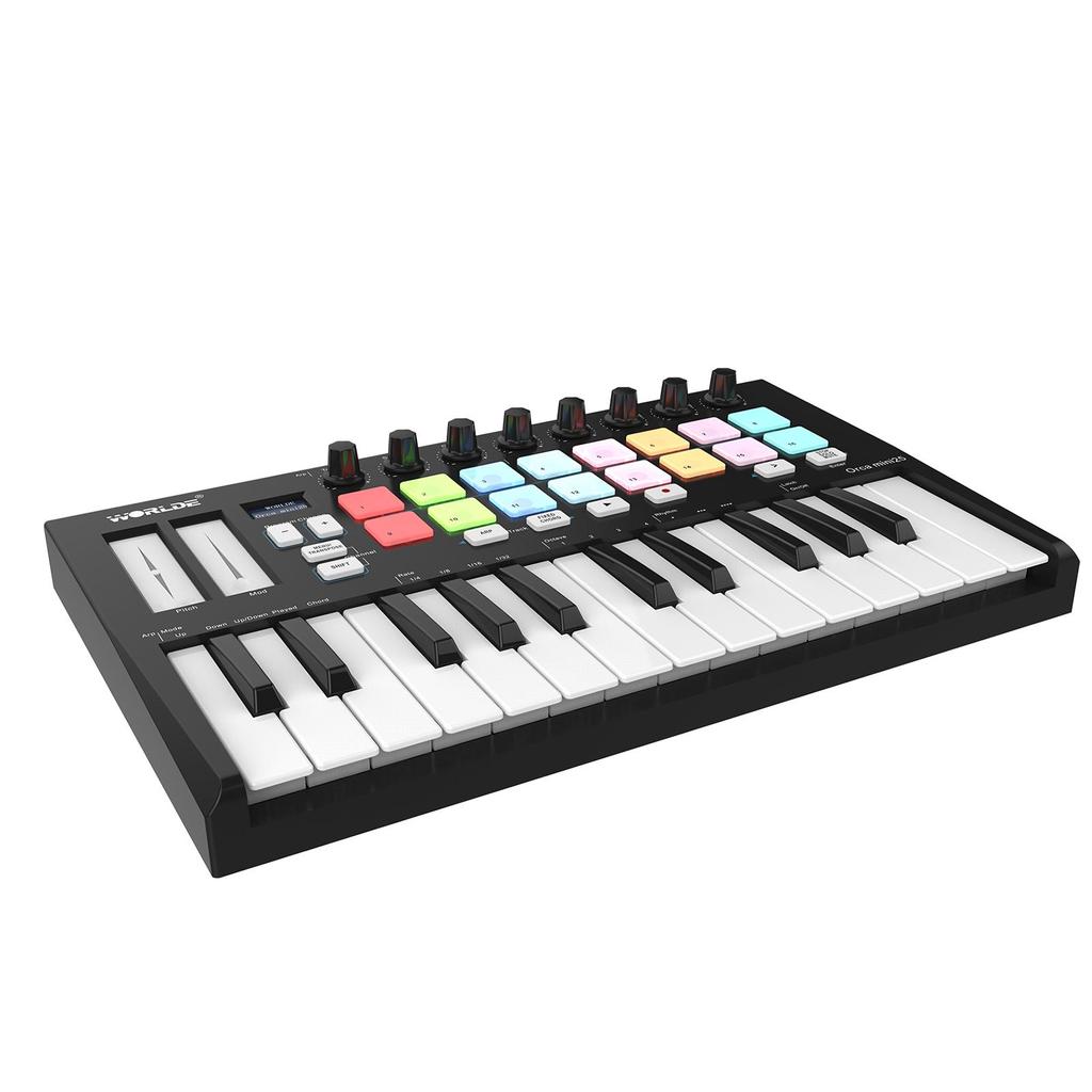 WORLDE Orca Mini25 Portable 25-Key USB MIDI Keyboard Controller