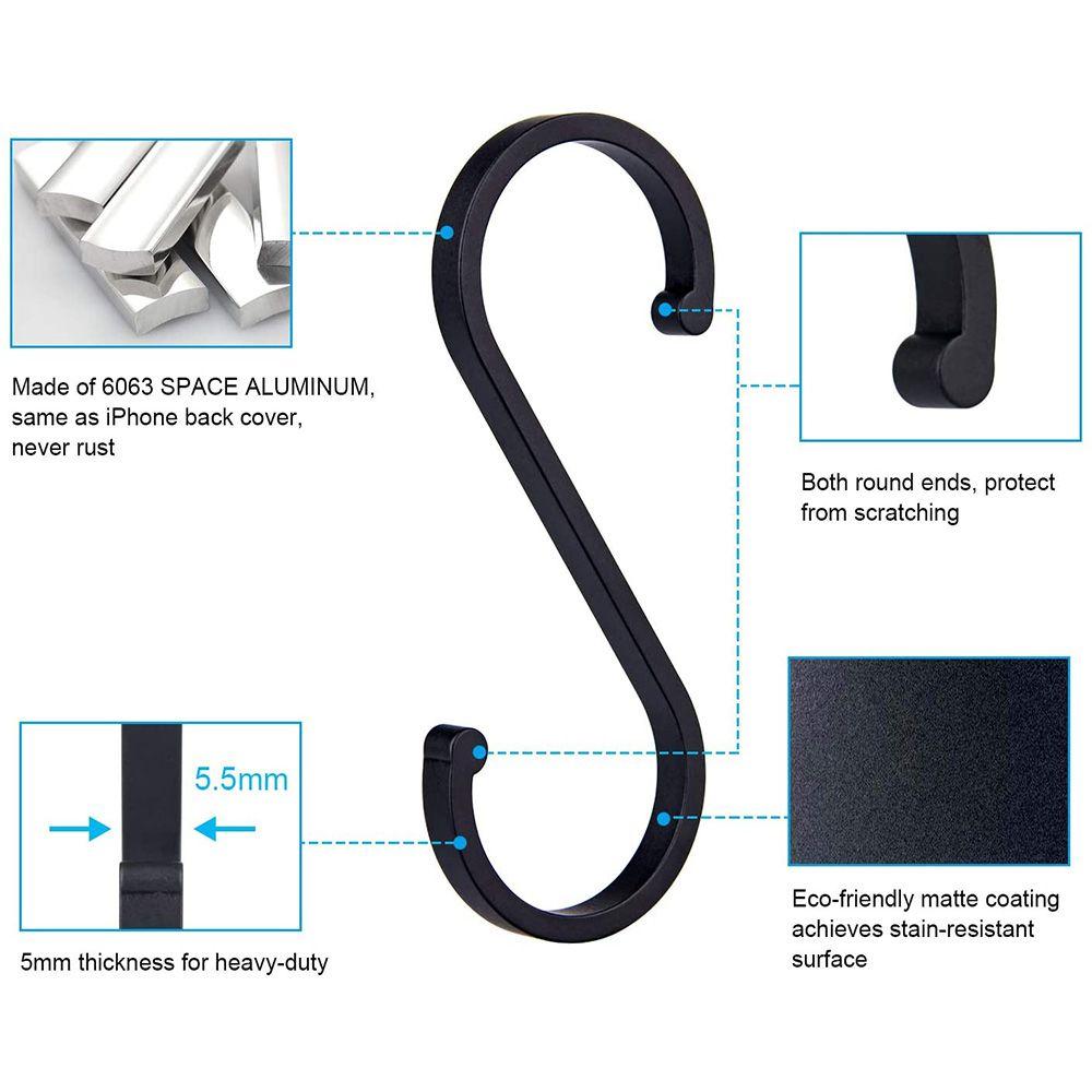 10/15/20/25/30pcs Household Organizer Stainless Steel Storage Rack Hanger Clasps Hooks S Shaped Hook