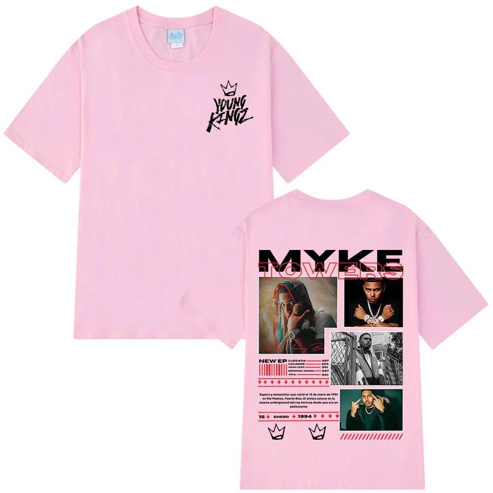 Rapper Myke Towers Graphic T-shirts Men Women Fashion Hip Hop Oversized T Shirt Comfort Cotton Short Sleeve T-shirt Streetwear