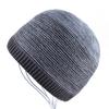 Мужская зимняя вязаная шерстяная шапка Skullies, шапка для мужчин, шапка-бини в стиле хип-хоп, шапка для мальчика, теплая вязаная шапка