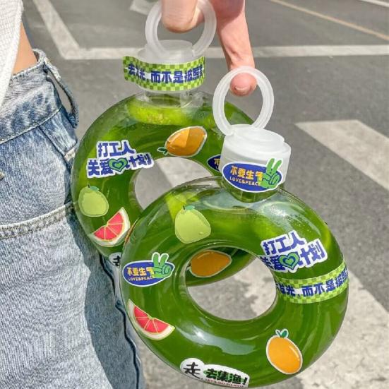 500 мл/350 мл милый пончик, детская бутылка для воды, герметичная дорожная чашка с ручкой, кольцо, противоскользящая прозрачная бутылка для питья