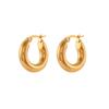 Минималистичные Серьги-кольца из Нержавеющей Стали с Покрытием 18K Золотом 20 мм 25 мм 30 мм для Женщин