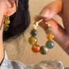 Уникальный этнический дизайн красочных каменных серег из бисера для женщин