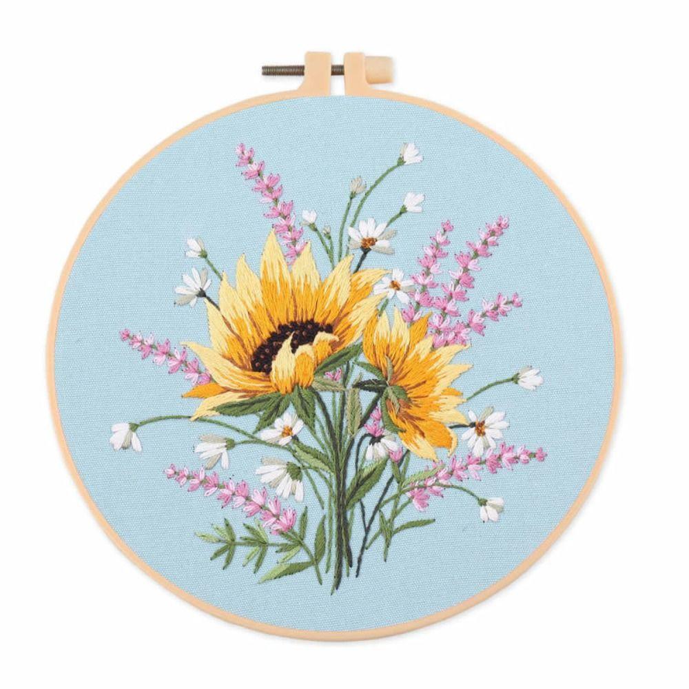 Sewing Accessories Needle Thread Flower Embroidery Cross Stitch Kit Embroidery Hoop Needle Punch