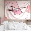 1PC Cowardly Dog Cartoon K-pop music group Tapestry Accessories for Bedroom,Livingroom, dormitory Room Wall Decor Fan Birthday Gifts