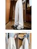 Women's High Waist Slimming Sweatpants: Narrow to Wide Leg Straight Casual Pants, Small Size, 2025 Trend.