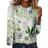 Autumn New Women's Marble Printed Casual Long Sleeved T-shirt Top