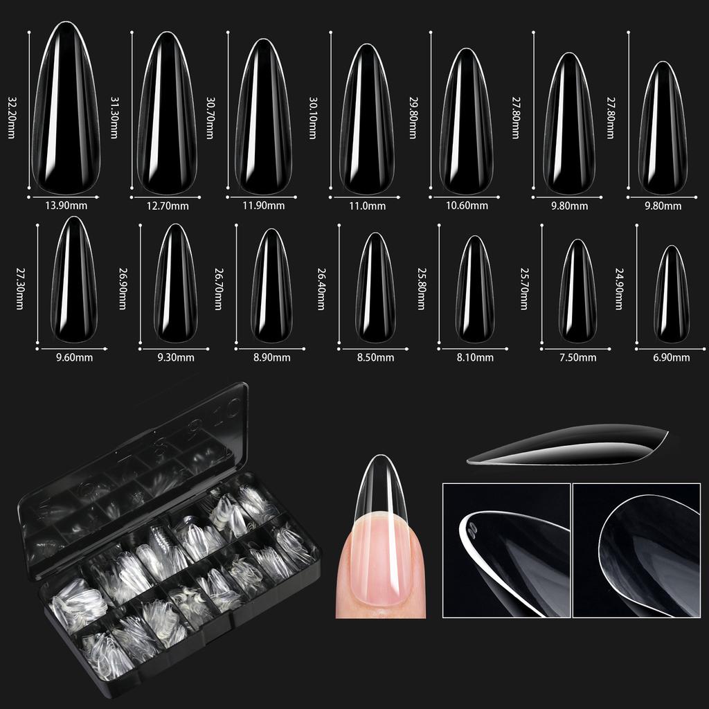 Мягкие гелевые накладные ногти Natural Sculpted Ballet Coffin Almond Fake Nails Full Cover Premium Press On Nails Nail Supplies