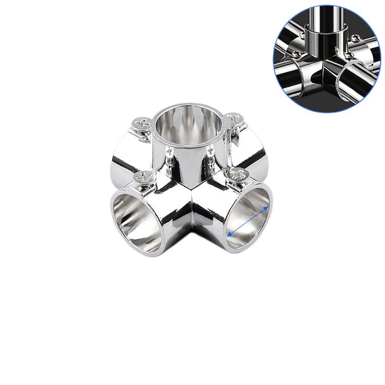 2/3/4/5/6 Way pipe connector fittings Stainless Steel 19/25/32mm Tube joiner Clothesline Shelf Tube Connector Furniture Hardware