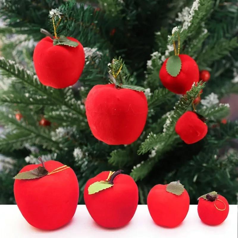 Реалистичное Привлекательное Имитация Красного Яблока Украшение Украшение для Рождественской Елки Навидад Рождественская Атмосфера Подвеска Дом Фестиваль