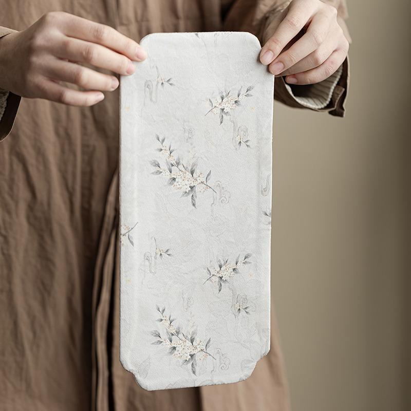 Водонепроницаемая хлопково-льняная ткань для чайного банкета с османтусом в китайском стиле, чайная ткань для чайного столика в китайском стиле, коврик для чайного столика