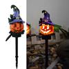Halloween Pumpkin Candle Pathway Solar Lights Crow Yard Stake Lamp for Garden Yard Lawn Pathway Home Party Decoration Waterproof